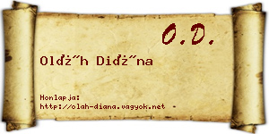 Oláh Diána névjegykártya